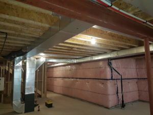 custom ductwork in basement